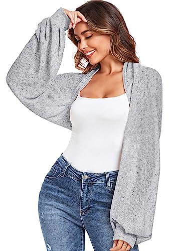 Image of ZAFUL Women's Sheer Shrug Y2K Long Sleeve Cardigans 2026 Irregular Tie Front Bolera