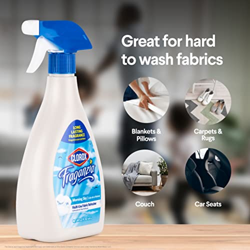 Image of Clorox Fraganzia Refresher Spray 22oz Morning Sky | Multi-Use Fabric Refresher Spray in Morning Sky Scent | 22 Ounce Fabric Spray, Room Freshening Spray (Pack of 2)