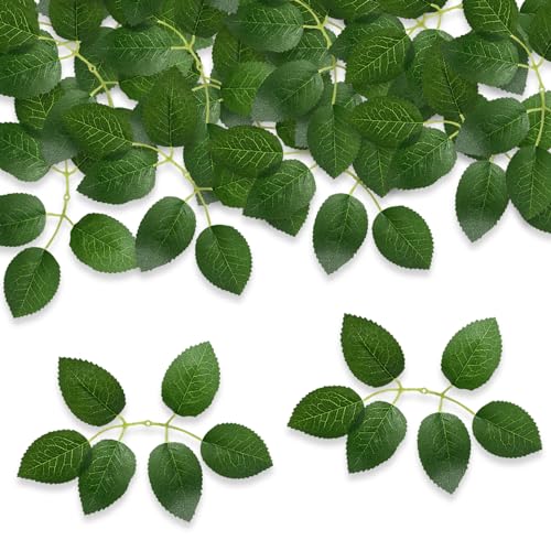 KSBBHDS 45 peças folhas artificiais ramos e folhas de plástico para plantas verdes, acessórios para plantas de hera artificial, ramos de flores e decorações de casamento