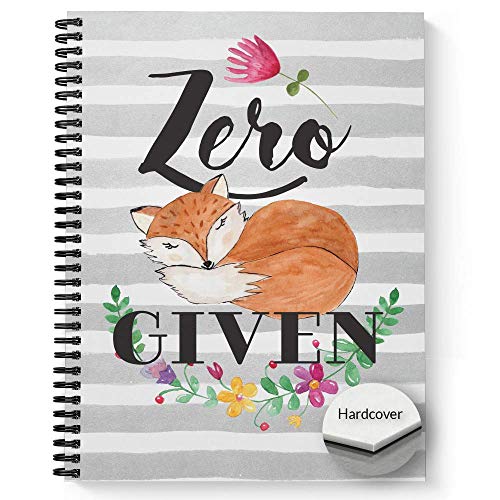 Carnet à spirale Zero Fox contre le manque de place : grand format ligné 120 pages