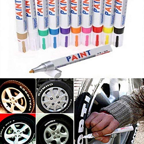 Waterproof metallic paint marker pens with fluorescence colors tire black paint ceramic markers