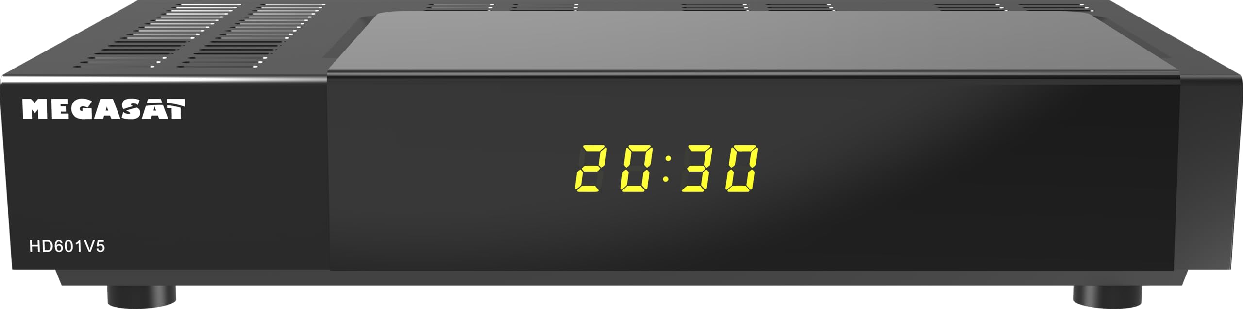 Megasat HD 601 V5 – HD Sat-Receiver, HDMI, SCART – Schwarz | Für alle frei empfangbaren Sender, USB-Mediaplayer, Display