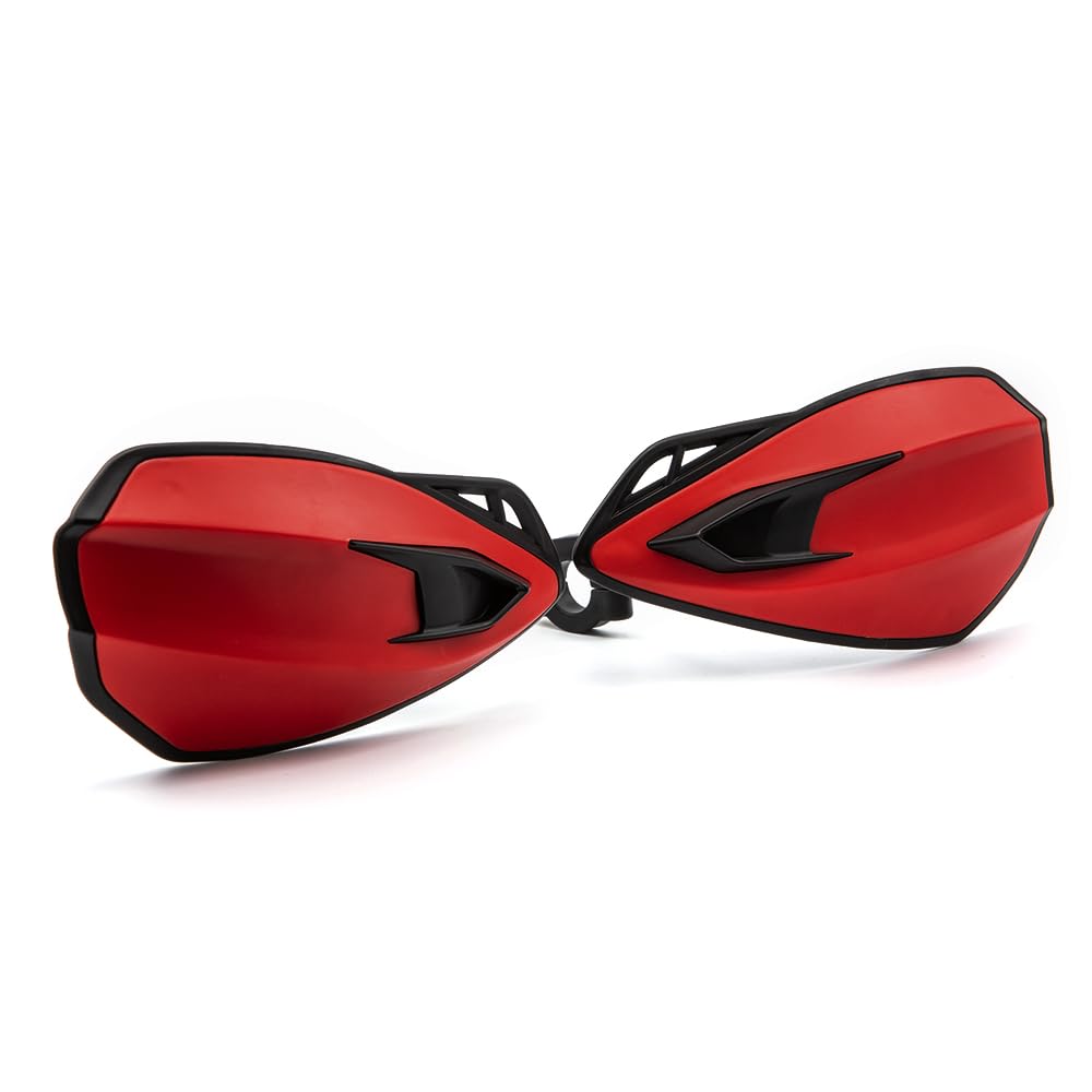 Protector de Mano para Moto de 7/8 Pulgadas, 22 mm, Protector de Manillar para Motocicleta Motocross Scooter Resistente al Viento Equipo de protección (Rojo)