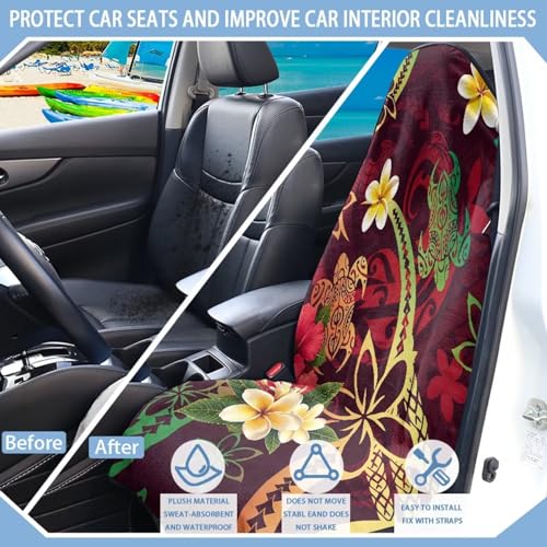 Image of Cute Strawberry Seat Covers for Cars Protector Front Seats Only,Waterproof Bucket Towel Seat Covers for Trucks SUV Jeep,Fashion Auto Interior Easy to Install