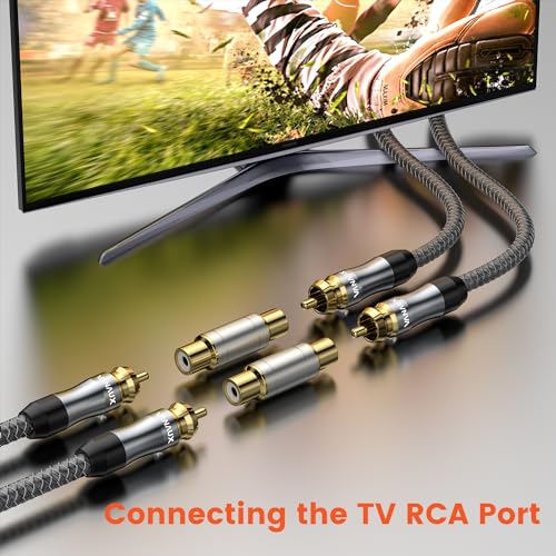 Image of VANAUX 2-Pack Gold Plated RCA Female to Female Coupler,Barrel Connectors Adapters Extend Subwoofer RCA Cables for HDTV,Speakers, Amplifiers, Car Audio