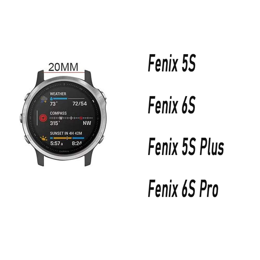 CFWSHJ Correas de Banda de Reloj Inteligente de 20 mm 6 6S Pro 5X 5 5S Plus Pulsera de Silicona Estilo Correa de liberación rápida