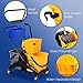 HOMCOM 2 x 6.9 Gallon Mop Water Bucket Wringer Cart with Easy to Use Side Press Wringer, Smooth Wheels, Mop-Handle Holder