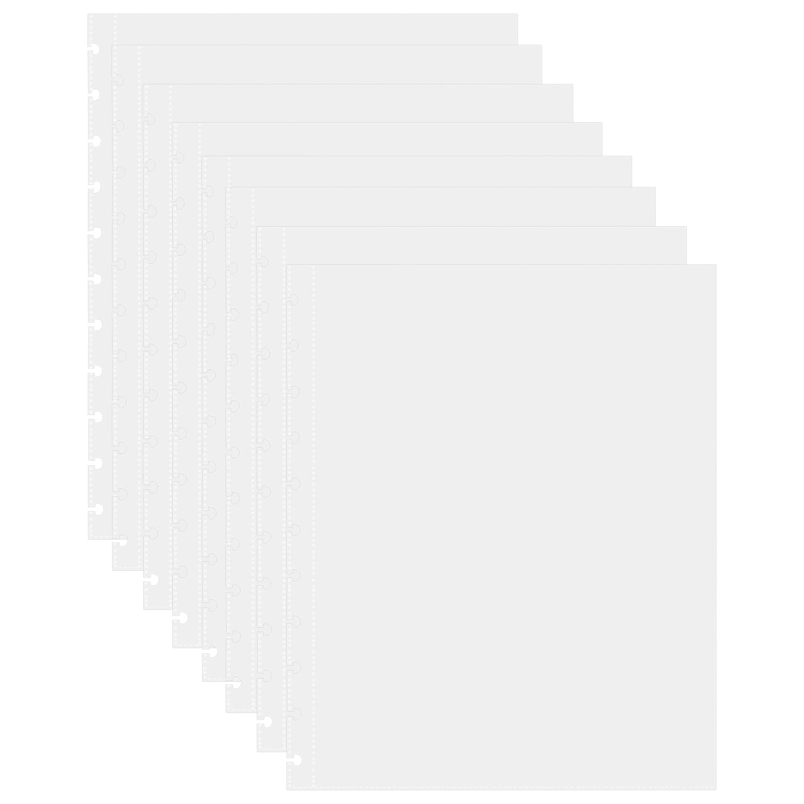 50 protectores de plástico transparente para hojas tamaño carta, para encuadernado en disco, cubierta de encuadernación tamaño carta (50)