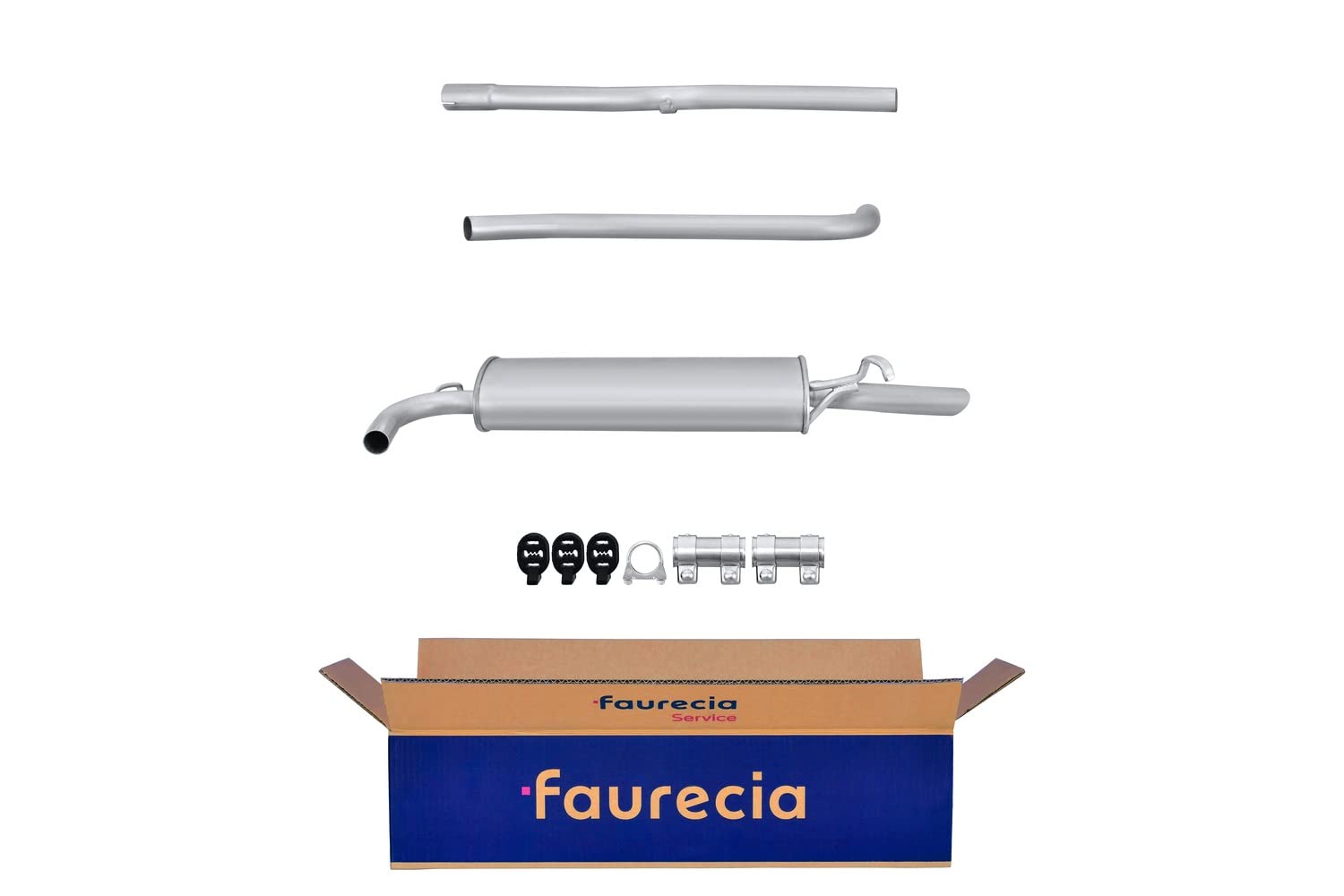 HELLA 8LD 366 029-311 Silenziatore posteriore - Easy2Fit® Kit - posteriore - a tre pezzi/in tre parti - Kit con parti annesse