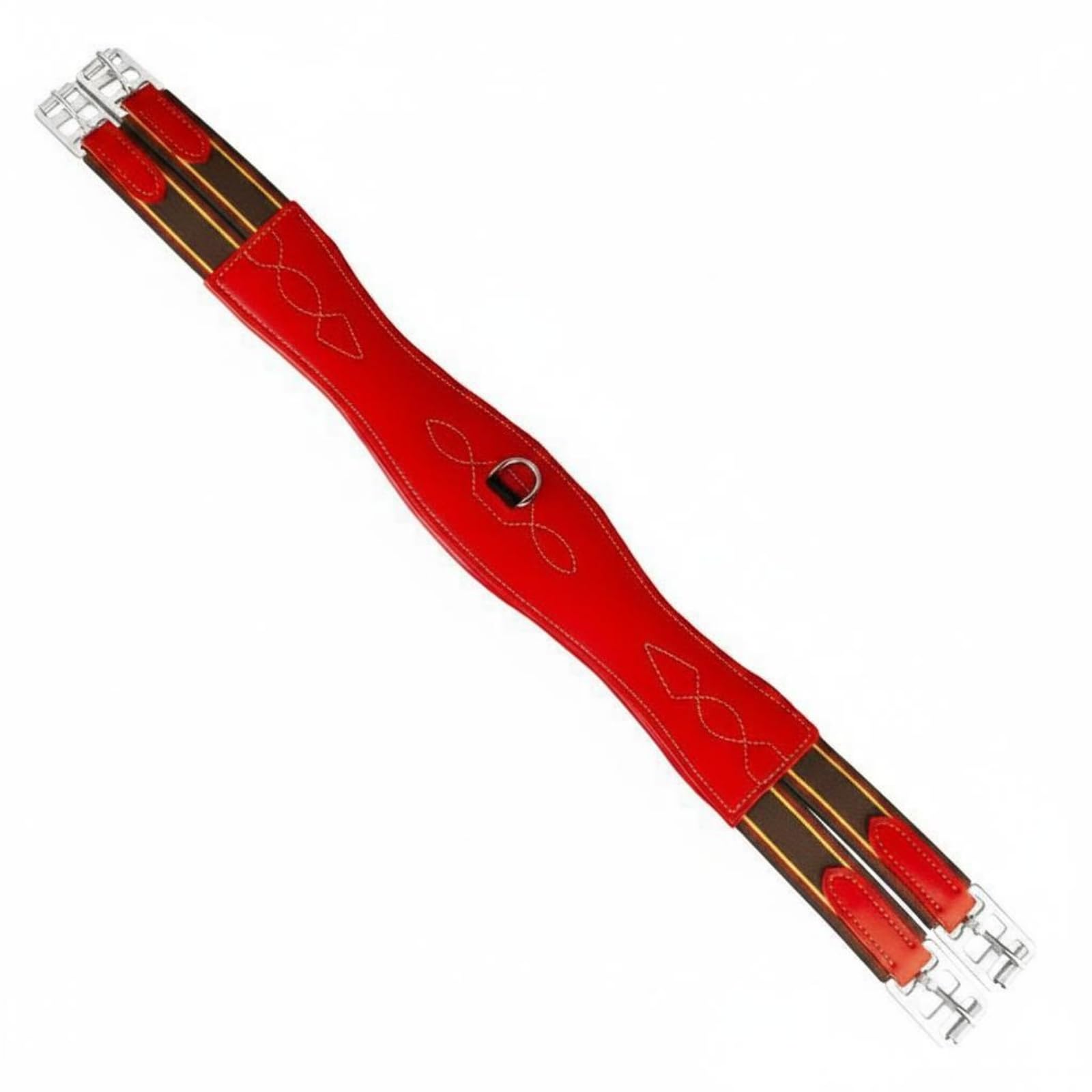 predolo Ecuestre para Caballo Correa Acolchada Correa Contorneada con Moldeado y Costuras Decorativas Adecuada para Monta Diaria Entrenamiento y, Rojo, 90
