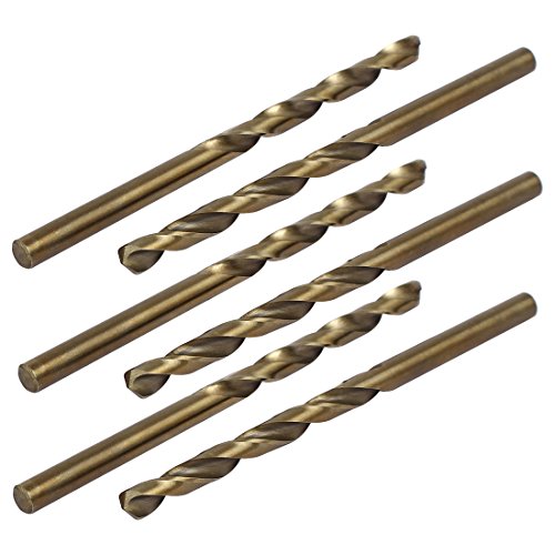 Aexit 4.9mm Drilling Tool Holder Dia HSS Cobalt Metric Spiral Twist Drill Bit Rotary Tool 6pcs Model:68as632qo619