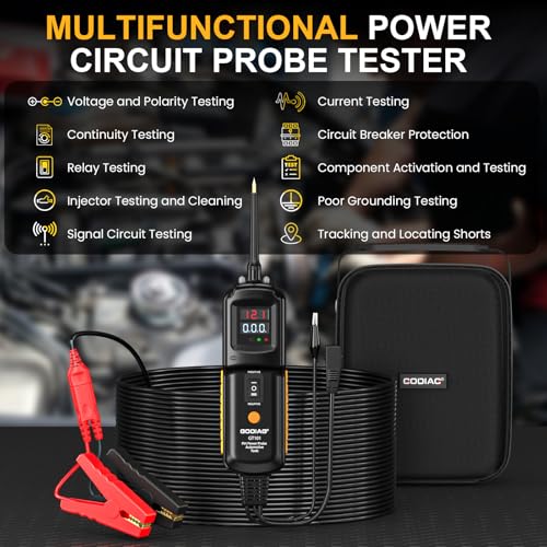 Image of GODIAG Power Circuit Probe Tester, Auto Short Circuit, Relay Fuse Tester, Voltage Tester, 6V 40V DC Auto Electrical System Test Tool Kit, Diode Resistance Check for Motorcycle Trucks