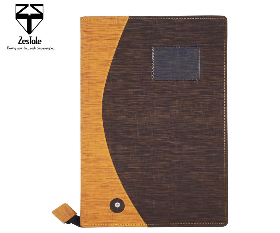 Image of ZesTale Professional Leatherette File Folder /Document Holder (20 Leaves) | Multipurpose Professional File Folders for Certificates Holder for Men and Women