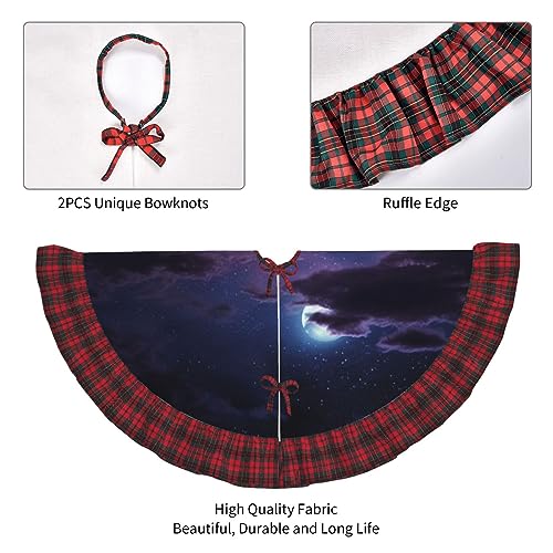 Jupe de sapin de Noël 122 cm imperméable et chic avec dentelle - 6
