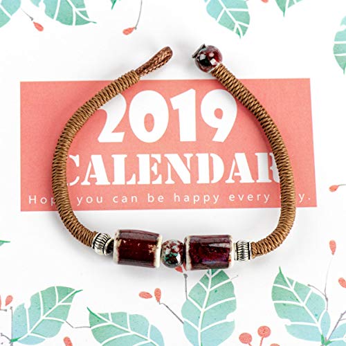 BSNOVT 1 peça de pulseiras de cerâmica Jingdezhen com contas de cerâmica para mulheres Love Boho Env