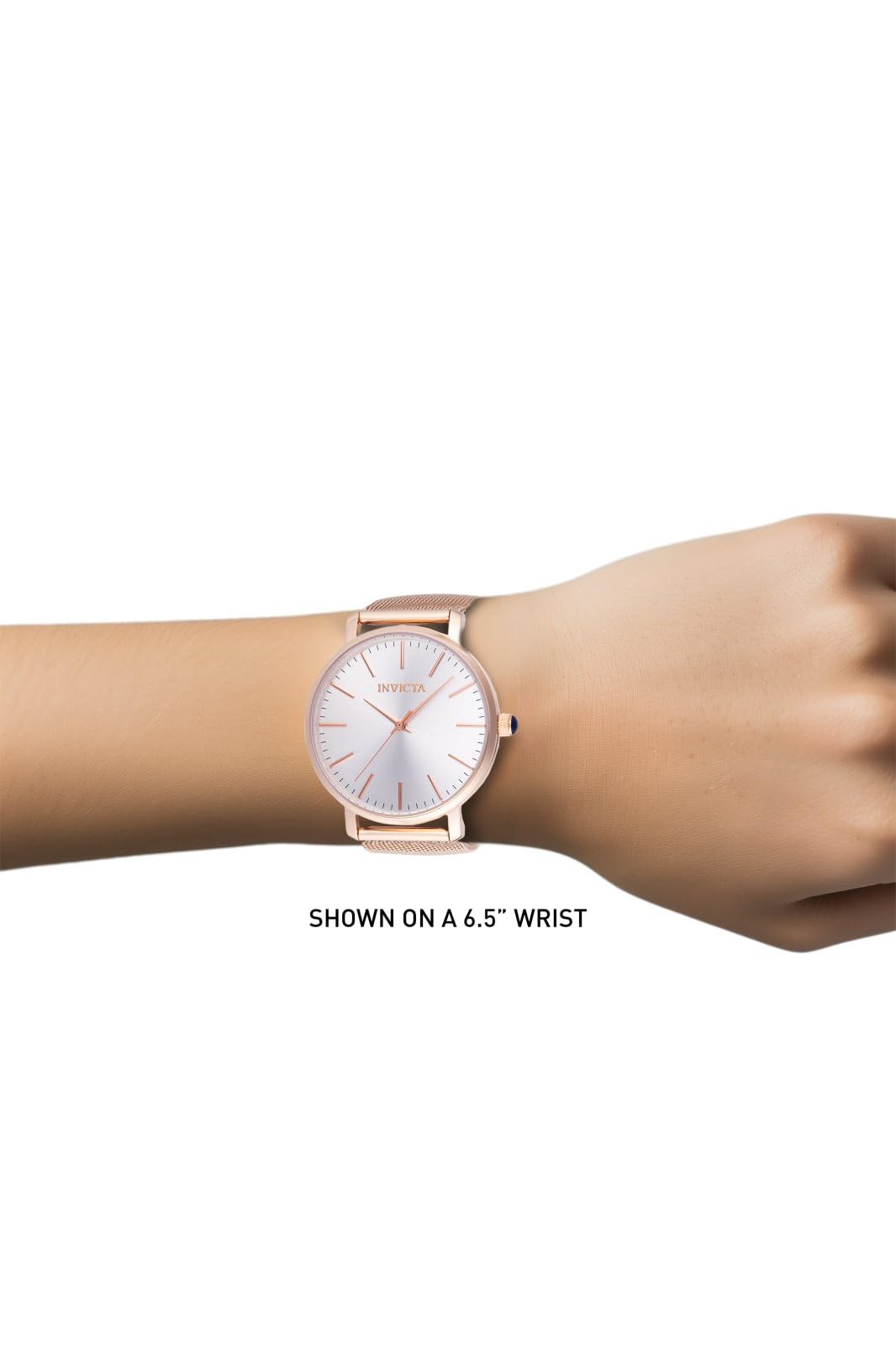 Invicta Angel Lady 38mm Stainless Steel Rose Gold Silver dial PC21J Quartz