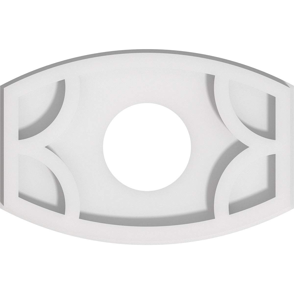 Ekena Millwork CMP10X6KY-03000 Kailey Architectural Grade PVC Contemporary Urethane Ceiling Medallions 10"W x 6 5/8"H x 3"ID x 5 1/4"C x 1"P