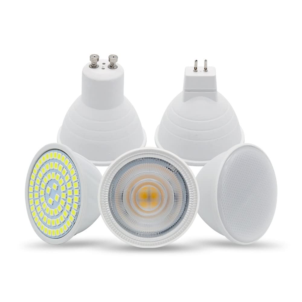 Illuminazione KJXP, Confezione da 25, Faretto LED AC220V GU10/MR16 5W/7W Lampadina a condensatore LED Luce diffusa Illuminazione domestica(Warm White,Clear Shade 5W MR16)
