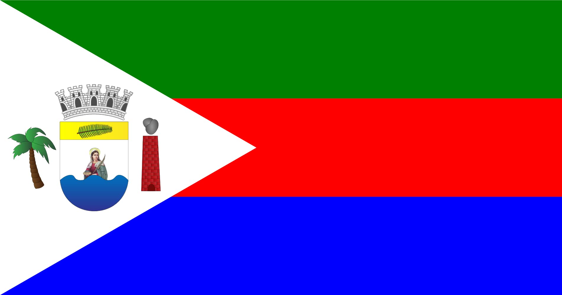 Drapeau Santa Luzia do Norte grand format pavillon extérieur tissu résistant