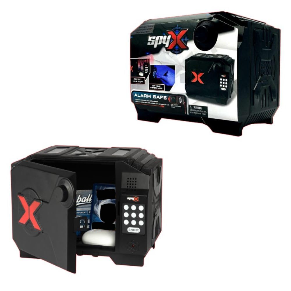 SpyX/Alarm Safe. Top-Secret Gadget for Spy Kids to Protect Your Valuables! Key in Your Secret Code Or Password. Alarm Sounds If Someone Tries to Break in. Stealth Toy Locker for Young Agents!