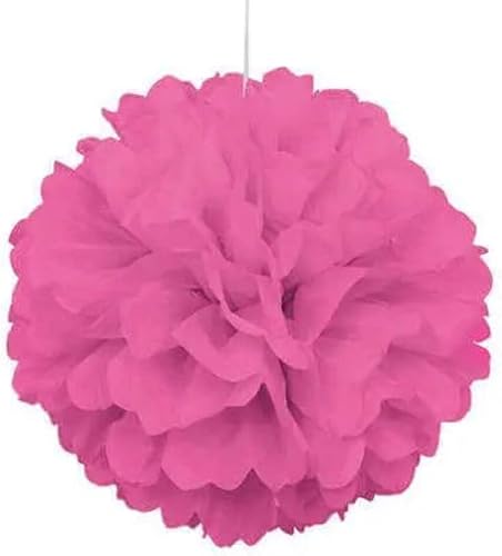 Miniatura 8 de Pompón de papel de seda color negro, de 16 pulgadas., talla única , Anaranjado