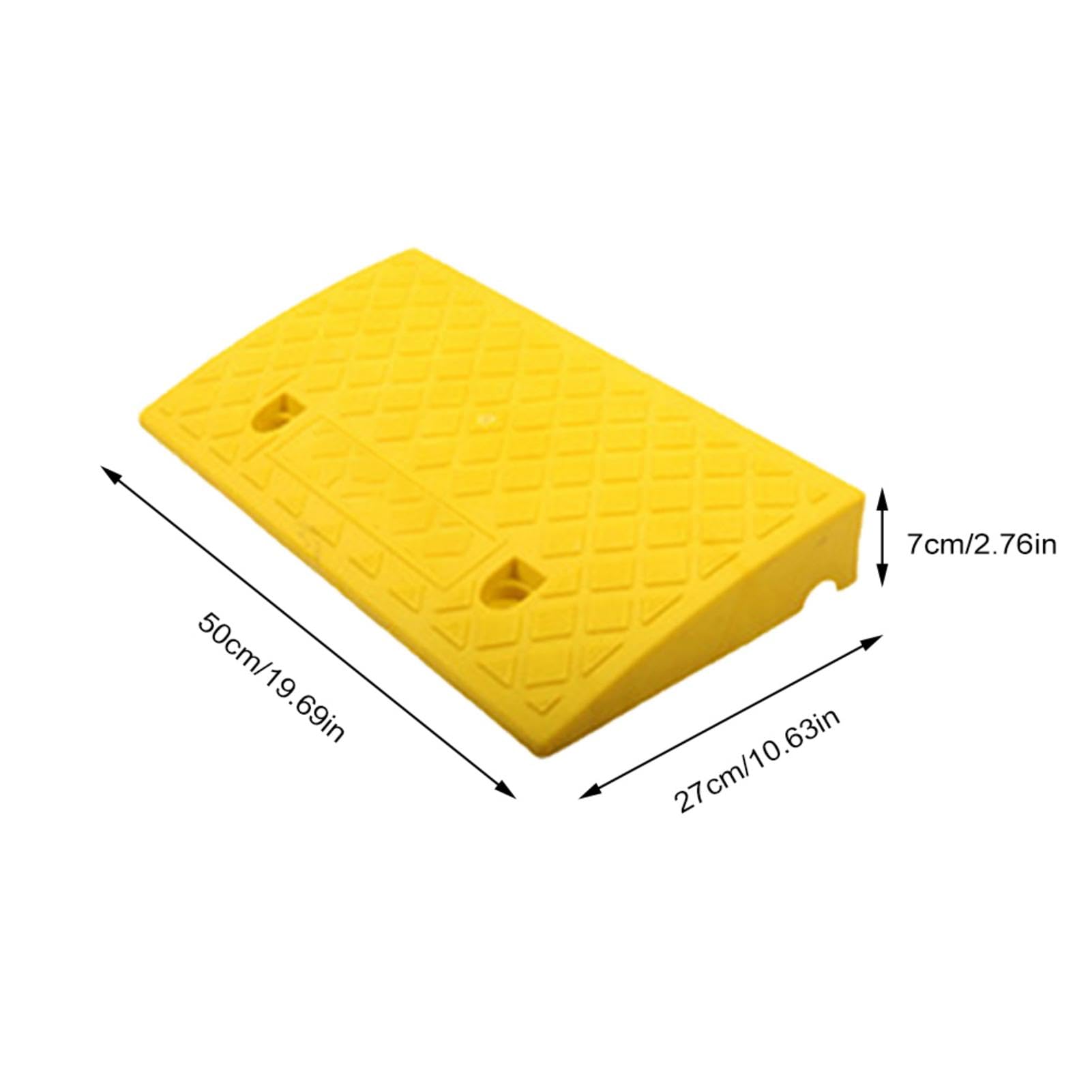 Rampa chodnikowa, przenośna lekka plastikowa rampa chodnikowa 50 x 27 x 7 cm, rampy do skuterów niepełnosprawnych, rampy chodnikowe, wytrzymałe rampy progowe dla wózków inwalidzkich, samochód