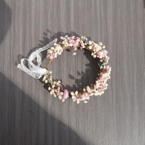 Corona de flores secas para boda (niños) miniatura 1