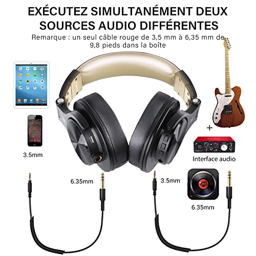 OneOdio Casque Bluetooth sans Fil BT5.2 avec 72 Heures A70, Réduction de Bruit CVC 8.0, 3 Câbles, Léger Confortable… - Les Beatles, Paul McCartney, John Lennon, RIngo Starr, George Harrison OneOdio Casque Bluetooth sans Fil BT5.2 avec 72 Heures A70, Réduction de Bruit CVC 8.0, 3 Câbles, Léger Confortable… – Image 7