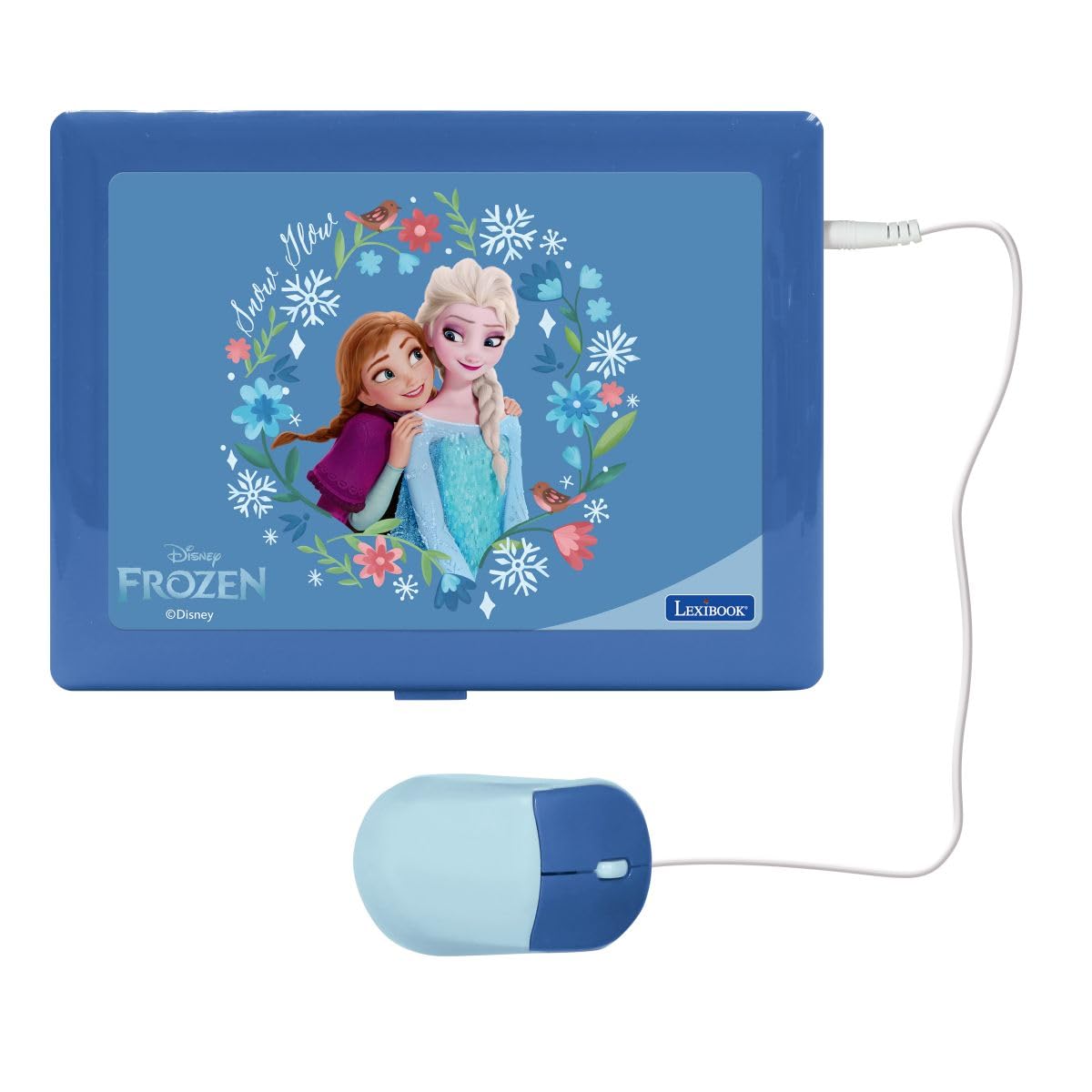 LEXIBOOK, Frozen, Laptop Educativo Bilingüe, Inglés y Español, 164 Actividades, Matemáticas, Juegos de Lógica, Modo Musical, Pantalla LCD Grande, Azul, JC601FZi2