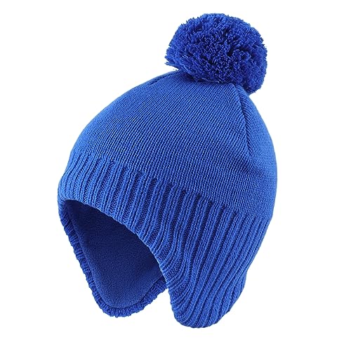Bonnet d'hiver en tricot polaire Home Prefer avec cache-oreilles pour enfant