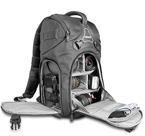 Mantona Rhodolit: Mochila para cámara SLR  Impermeable  Relleno Transpirable AirMesh