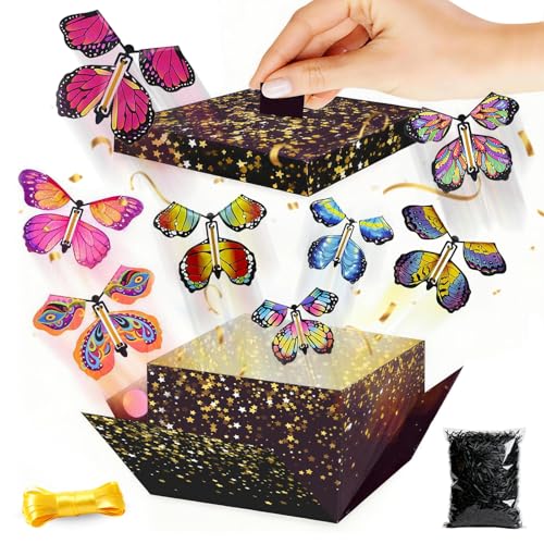 Butterfly Explosion Gift Box 8Pcs Flying Butterflies Exploding Surprise Box Creative DIY Pop Up Gifts Boxes for Graduation Mothers day Valentines Birthday Anniversary Presents