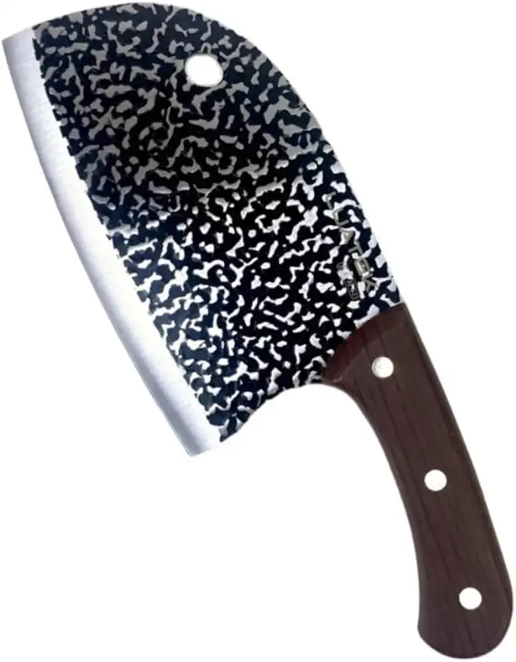 Cutelo de Carne de Alto Carbono Faca Osso Pesado Corte Premium Profissional Açougueiro(Só cutelo)