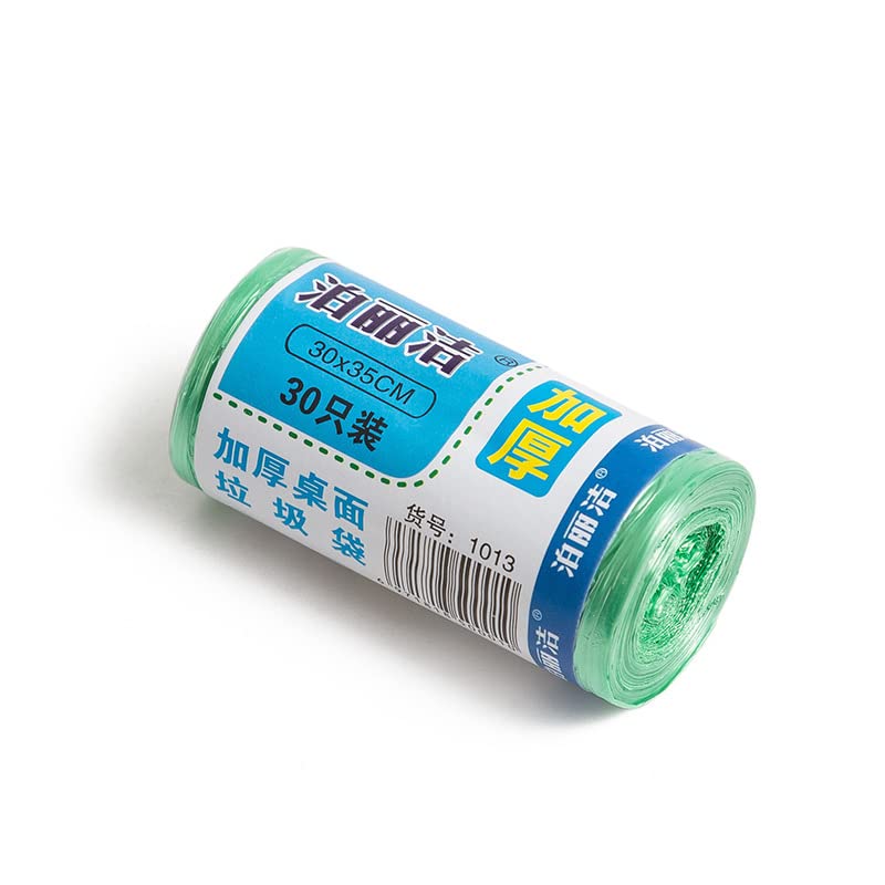 HUFFA3 Roll Garbage Bag Vest-Style Household Garbage Bag Degradable Portable Disposable Storage Bag Cleaning Tool (Color : Green, Size : 90PCS_30X35CM)