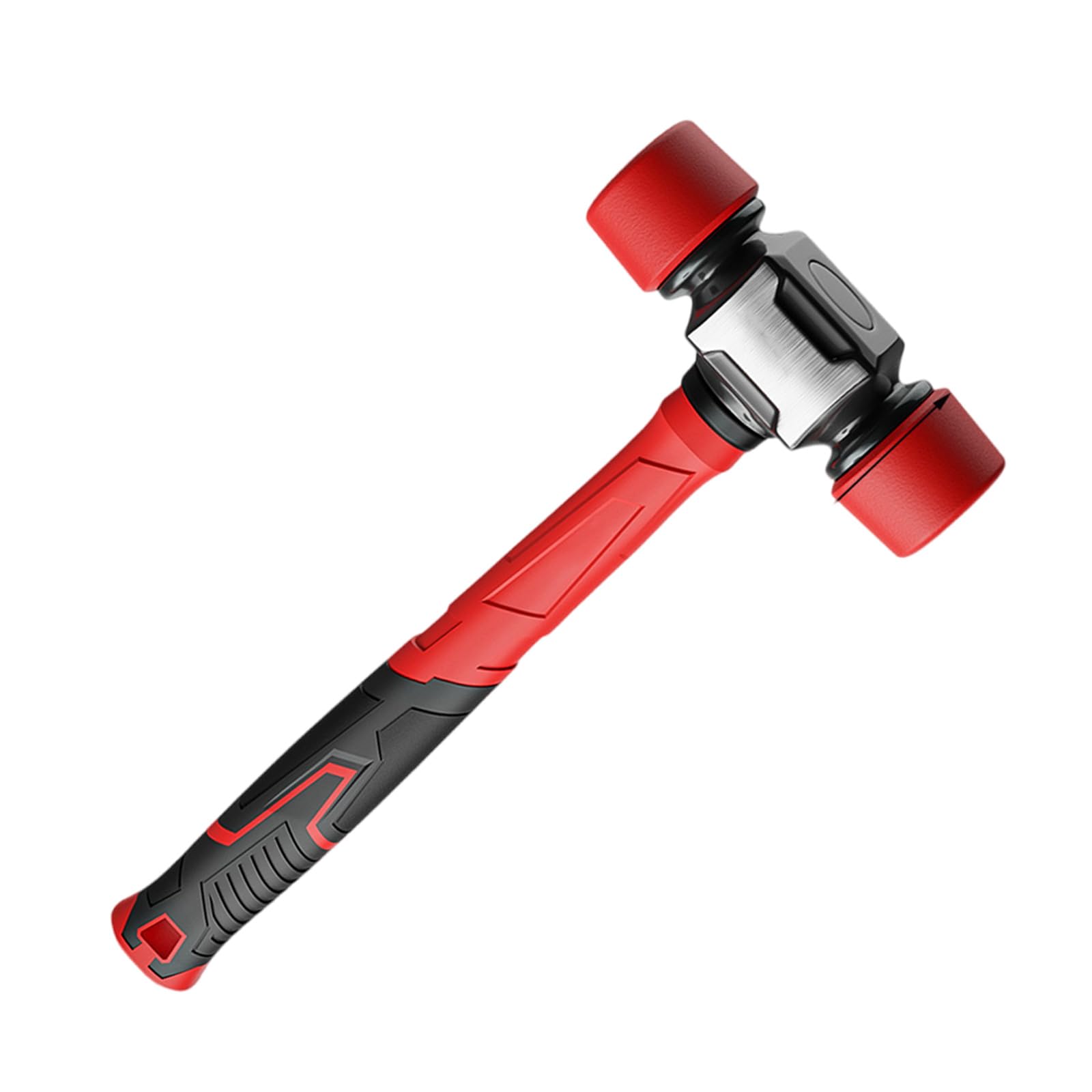 Rubber Mallets Hammer Shock Absorbing Fibre Handle Floor Installation Tool for Camping Tent Stakes and Woodworking Floor Installation Rubber Hammer