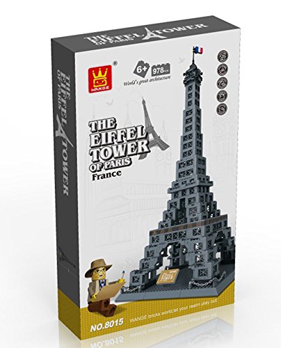 WANGE Model 8015 Eiffel Tower Building Blocks Box