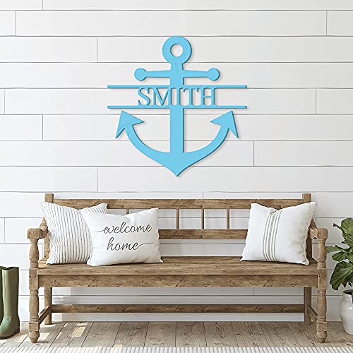 Personalized Wooden Anchor Name Sign - Nautical Wall Decor For Beach House - Custom Anchor Sign Door Hanger - Navy and Ship Art Decorations For Your Home by 48 Hour Monogram - Image 6