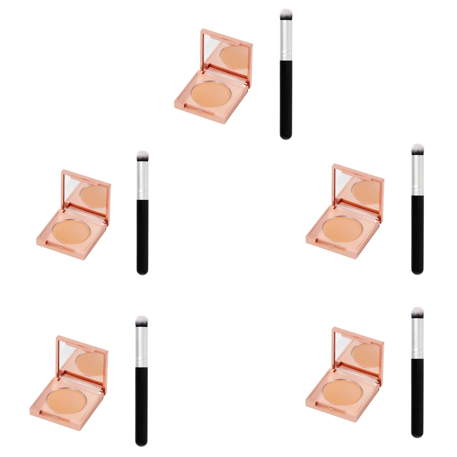 Colored Clay Cc Undereye Corrector,Correttore Occhiaie Opaco, Lunga Durata, Resistente All'Acqua, Per Occhiaie, Macchie, Imperfezioni, Con Pennello (Colore naturale*5)