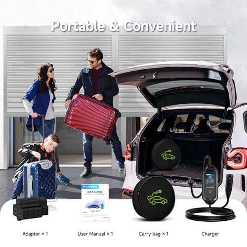 Image of Level 1 /2 Charger for Tesla 5M, 16 Amp,110-240V Tesla Charger with NEMA 6-20 & 5-15 Plug