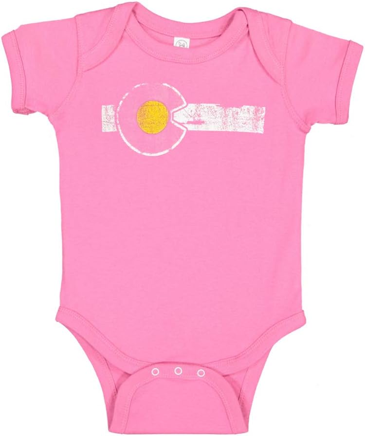 YoColorado COLORADO FLAG BABY ONESIE - PINK