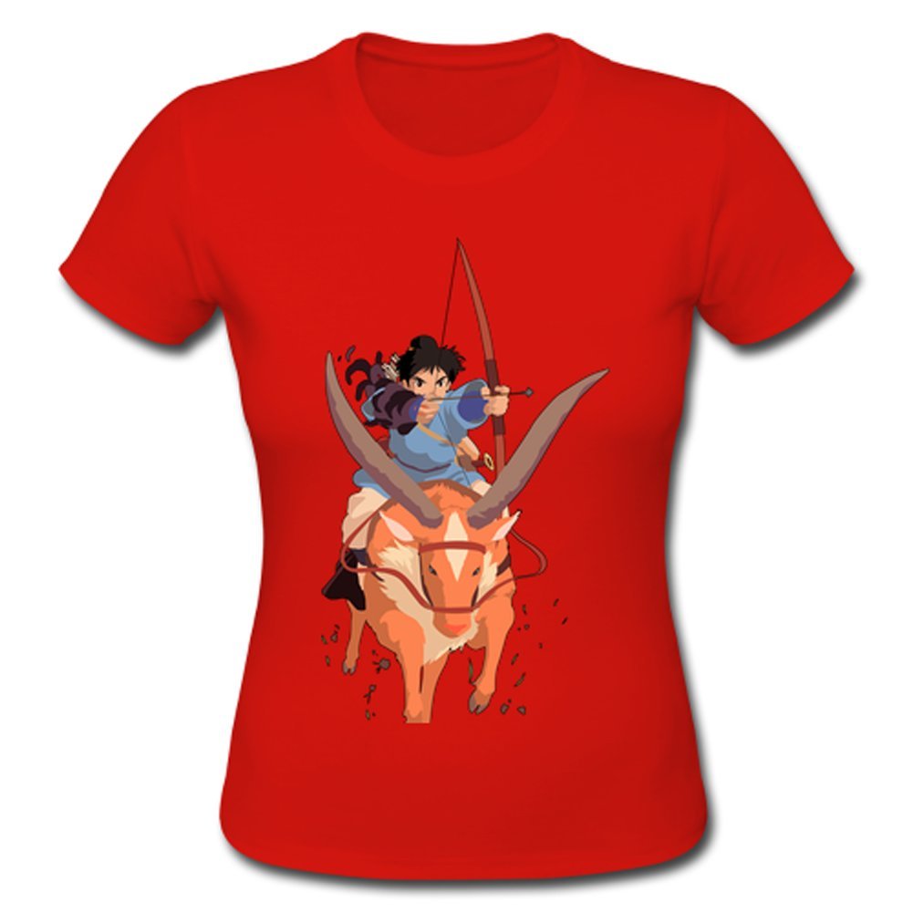 Anime Princess Mononoke Custom Design Womens Cotton T-Shirt Tee