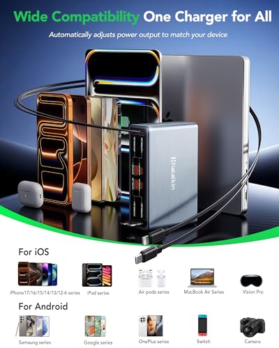 HATALKIN 8-in-1 Retractable Charging Station 105W — view 6