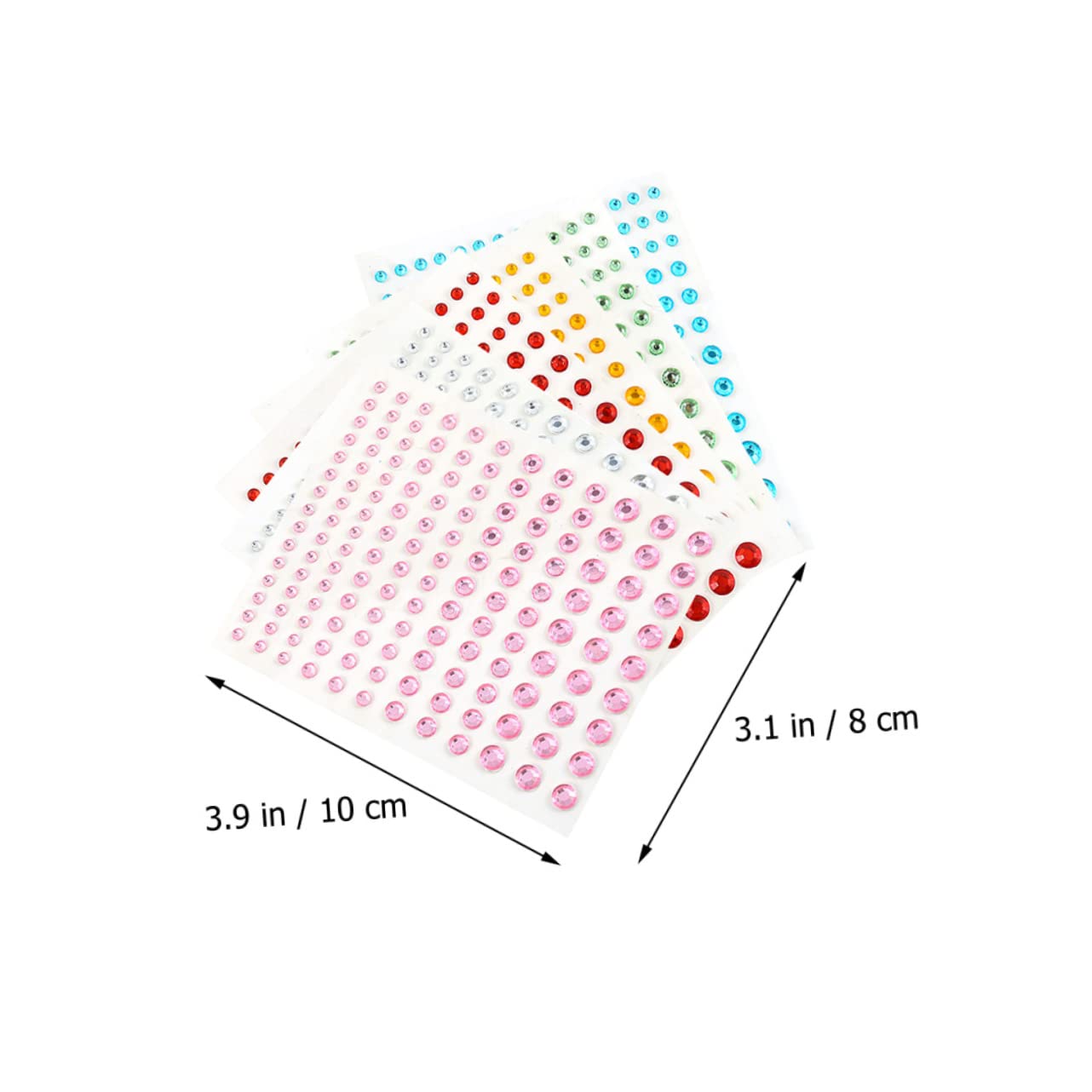 LALAFINA 30fogli Adesivi Brillantini Colorati Per Makeup Di Gemme Per Viso Con Strass Autoadesivi Per Decorazioni Di Bellezza Art Facili Da Applicare e Durevoli Per Eventi e Feste