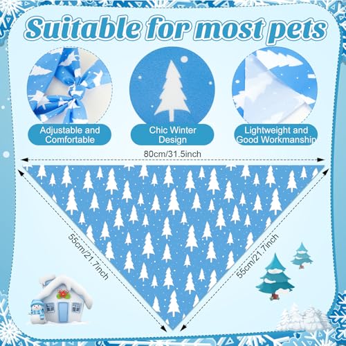 Bandanas d'hiver pour chien Preboun : lot de 50 écharpes triangulaires - 11