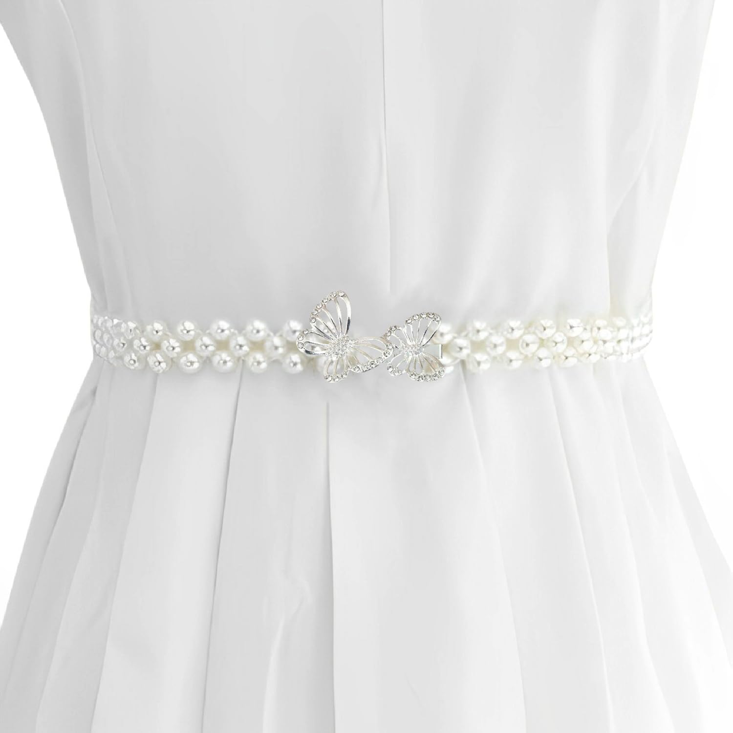 Pearl Waist Belt For Women With Golden Buckle - Adjustable And Stretchable Decorative Belt With Hollow Tassels, Fits Waist Sizes 28-38 Inches-image-41