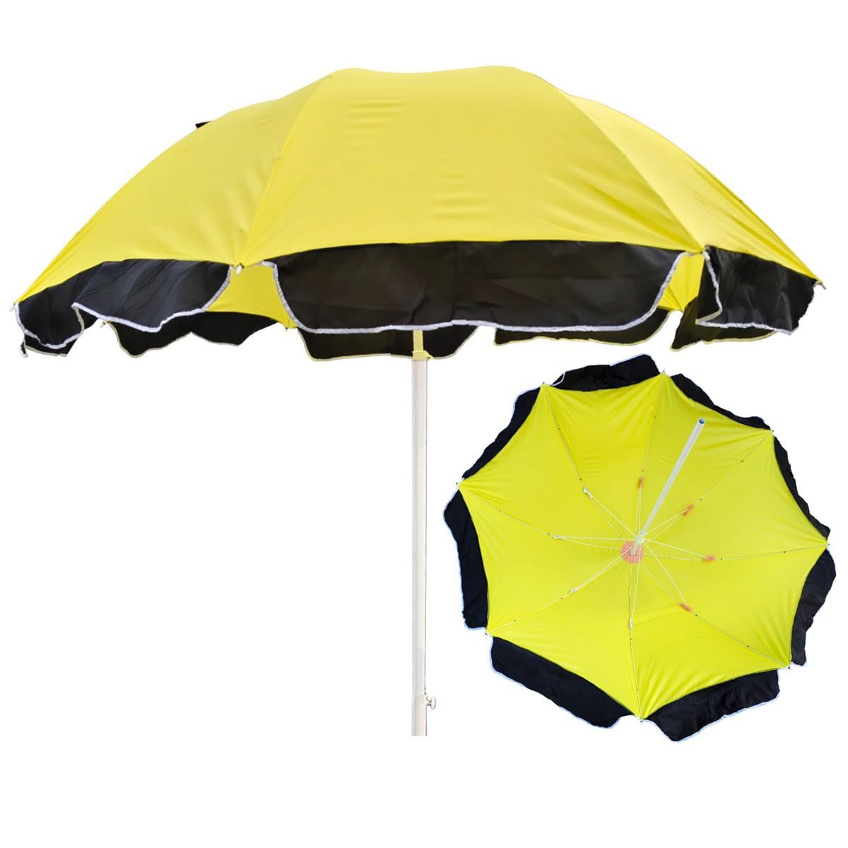 Garden Umbrella Without Stand 8ft Outdoor Big Size for Garden,Shop,Hotel,Restudent Garden Umbrella (Yellow Side Black) G5-image-19