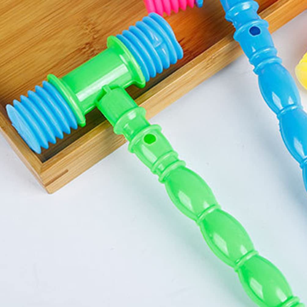 Juego de 8 juguetes de martillo para bebé, juguetes musicales para golpear y golpear chirriantes para niños pequeños de 1 a 3 años | Mazo de martillo de plástico colorido para aprendizaje 5