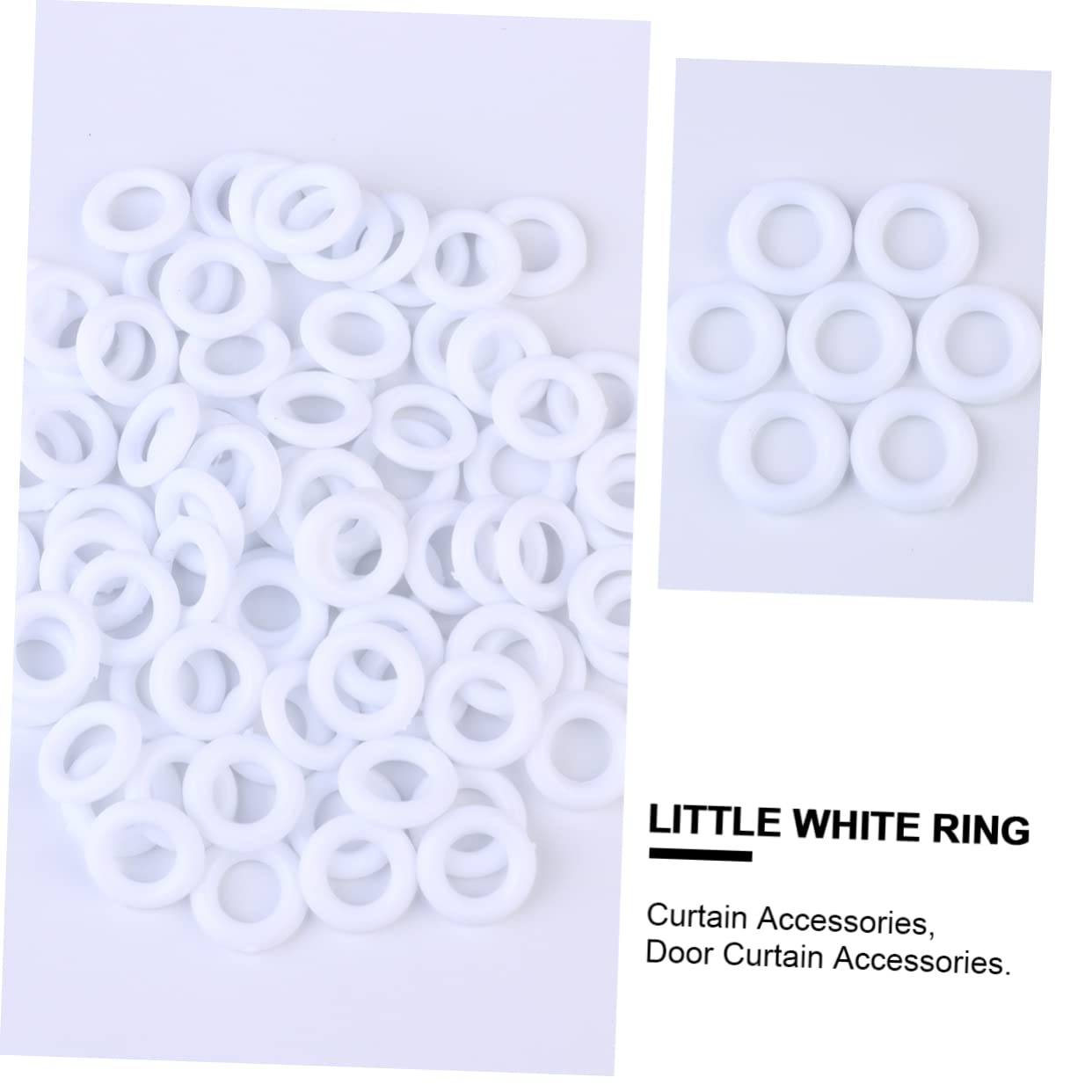 Cabilock 800pcs Roman Curtain Smooth Sliding Drapery Accessories Low Noise Curtain Circles Versatile for for All Styles