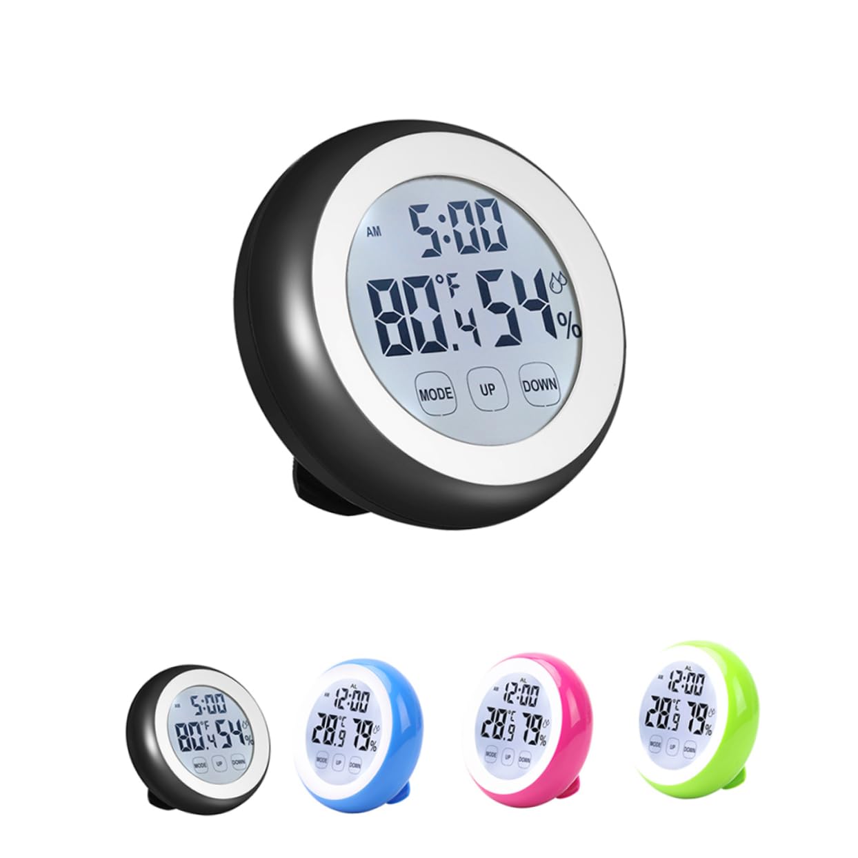 Kisangel 3 Stücke Hochpräzises Digitalthermometer Hygrothermograph Lcd-display Touchscreen Celsius/fahrenheit Wandmontage Tischständer Batterie