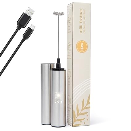 Clevr Blends Milk Frother for Fast and Easy Coffee Tea and Latte Prep